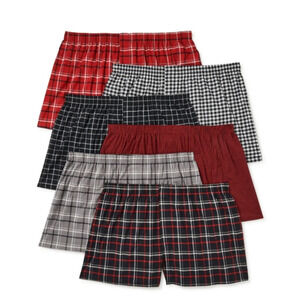 George Men's 6 Pack Woven Boxer George NWT Underwear